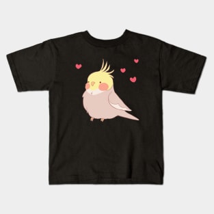 Adorable Cockatiel illustration Kids T-Shirt